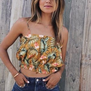 Sincerely Jules Tropical ‘Tiki Crop Tank’ in S